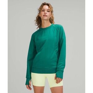 Lululemon Womens Scuba Crew Sweatshirt 16 Teal Lagoon Pullover Breathable W3DNSS